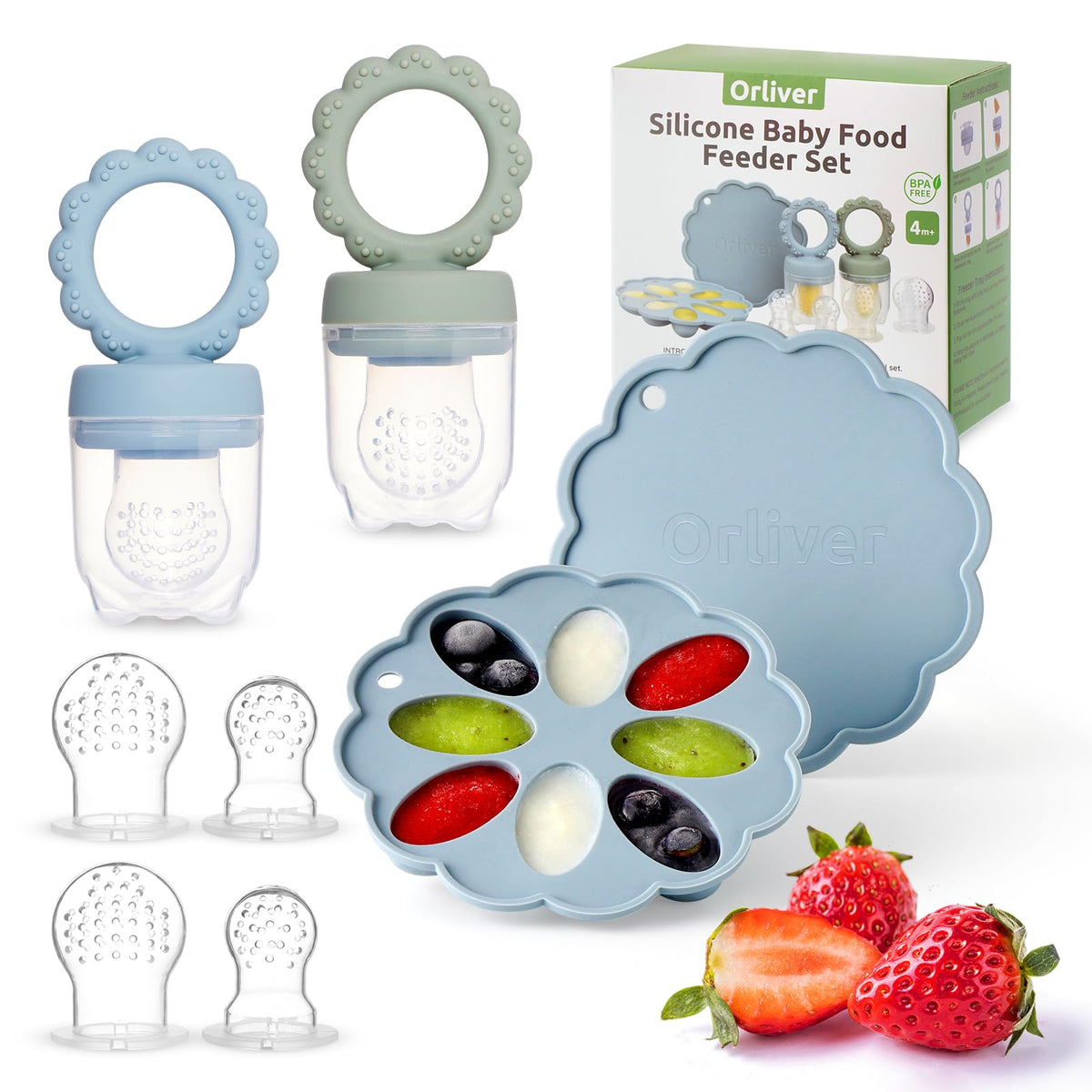 Baby Fruit Feeder & Popsicle Mold Set