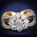 Rose Gold 925 Sterling Silver Ring with AAA Grade CZ in Clear