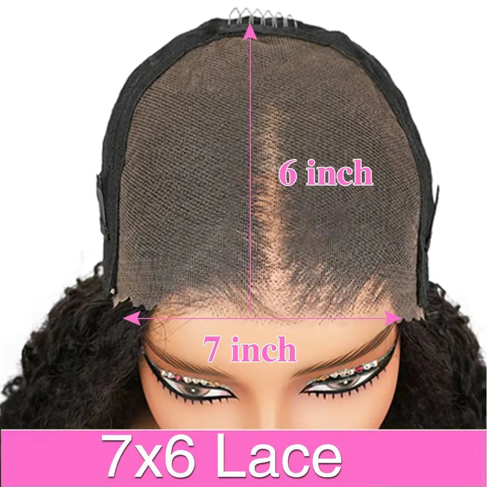 200% Density Bone Straight 7x6 HD Transparent Lace Frontal Wig 42 46 Inch Brazilian Natural Color Straight Human Hair Wig 7x6 HD Transparent Full Frontal Lace Pre Plucked Long Wigs For Women 40 46 Inch