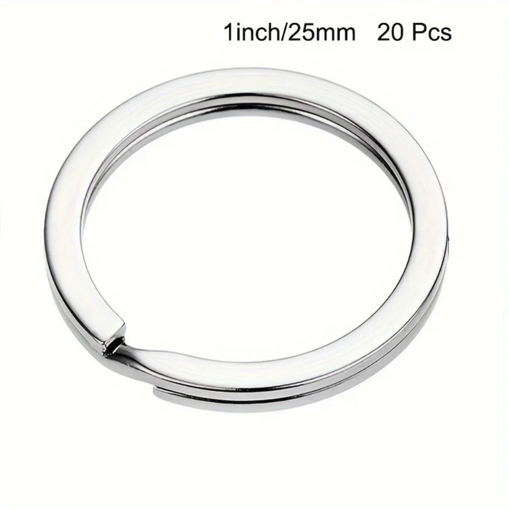 10/20/40pcs Split Key Rings Keyrings, Key Rings Bulk, Flat Keychain Ring Split Key Ring For Home Car Keys Bag Hanging Accessory