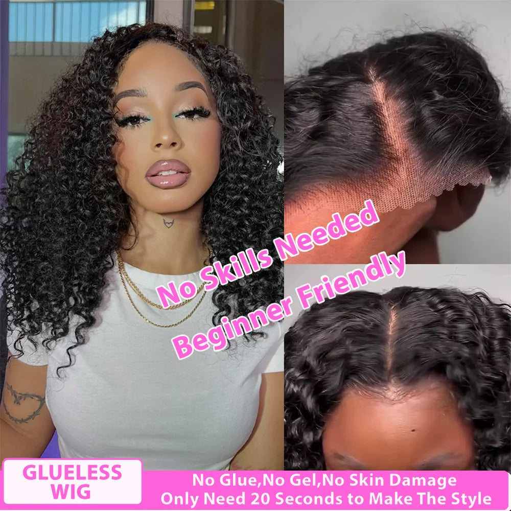 250 Density Deep Wave Wigs 13x6 HD Lace Front Human Hair Wig Brazilian 13x4 HD Lace Frontal Wig Water Wave Human Hair Wigs 5x5 Ready to Go HD Lace Glueless Wigss for Black Women