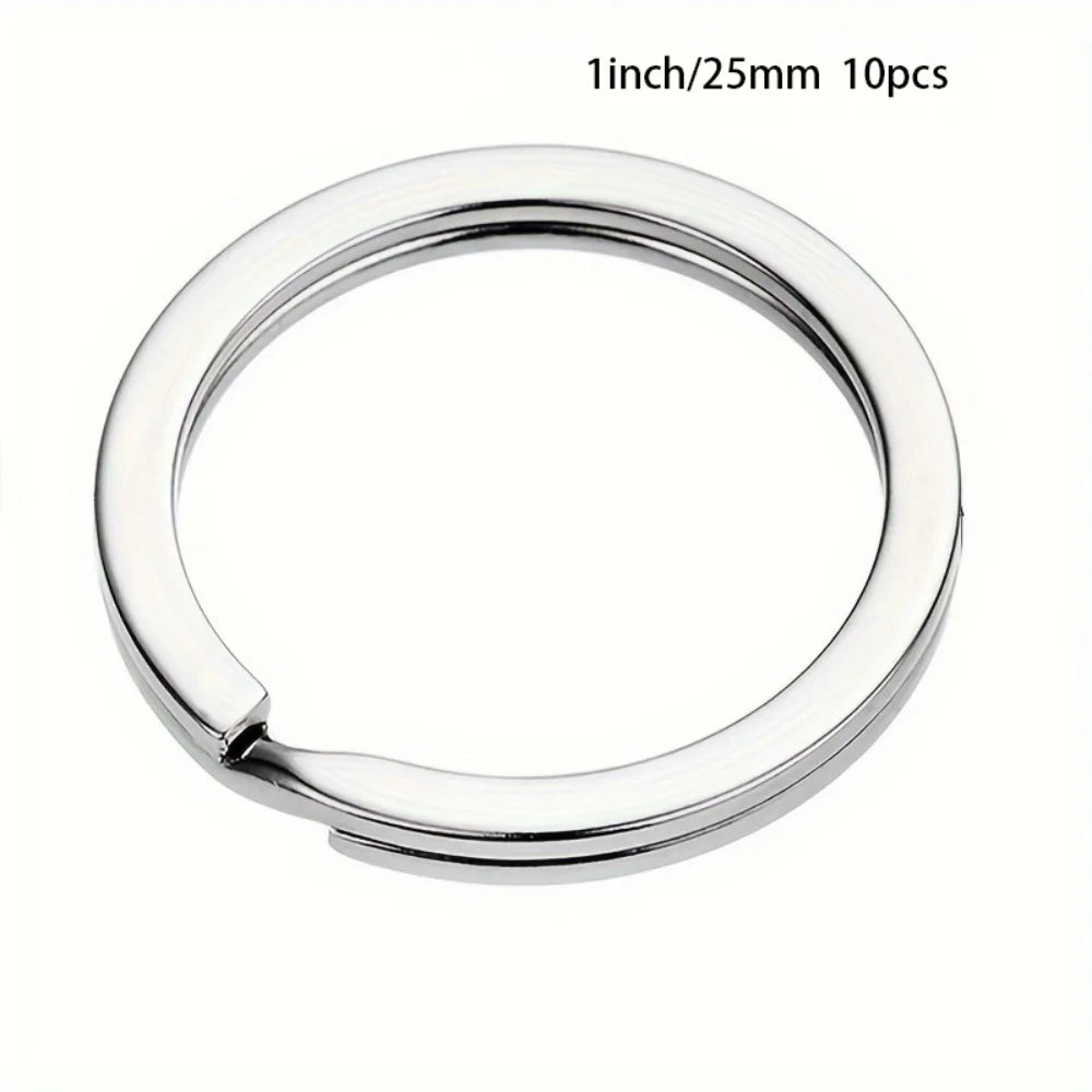 10/20/40pcs Split Key Rings Keyrings, Key Rings Bulk, Flat Keychain Ring Split Key Ring For Home Car Keys Bag Hanging Accessory