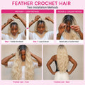 613 Blonde Body Wave Human Hair Pre-Separated Virgin Remy Crochet Hair for Boho Braids Invisible Knotless Braiding Hair Extensions for Black Women
