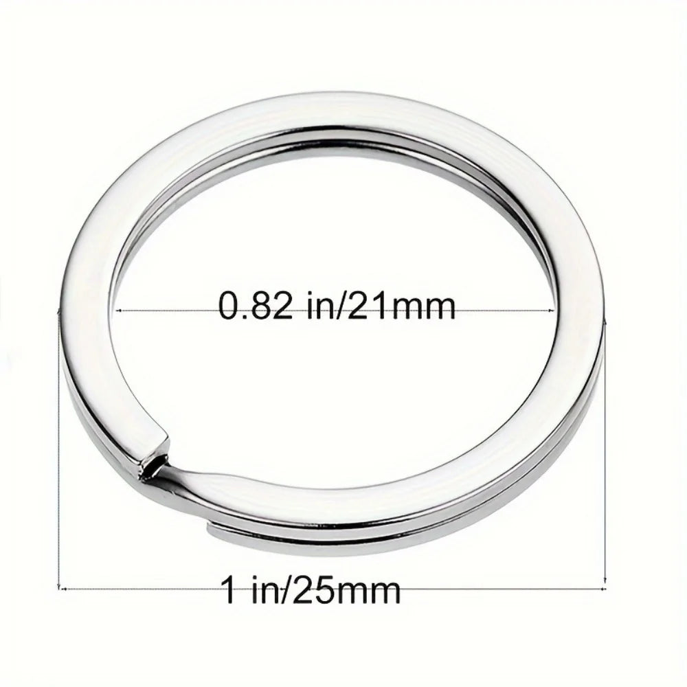 10/20/40pcs Split Key Rings Keyrings, Key Rings Bulk, Flat Keychain Ring Split Key Ring For Home Car Keys Bag Hanging Accessory