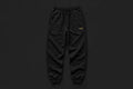 VIBEZ Essential Heavyweight Straight-Leg Sweatpants Black - Gold Thigh Logo Unisex