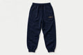 VIBEZ Essential Heavyweight Straight-Leg Sweatpants Navy - Gold Thigh Logo Unisex