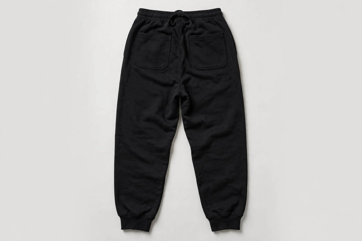 VIBEZ Heavyweight Sweatpants Black - Gold Thigh Logo Unisex