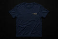 VIBEZ T-Shirt Navy - Gold Chest Logo & Back Design Unisex