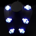 LED Skeleton Skull Necklace - Light-Up Halloween Jewelry